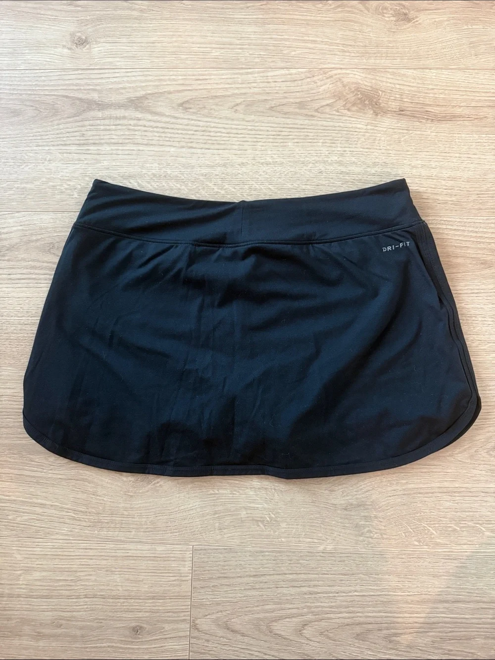 Nike Black Active Tennis Skort with White Swoosh